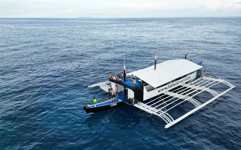 Location de bangka pour plongeurs à Bohol, Panglao
